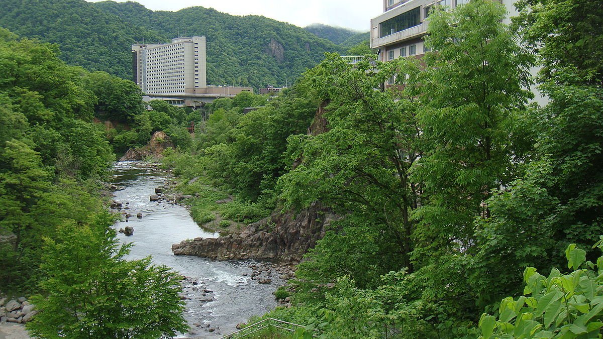 定山渓温泉の風景