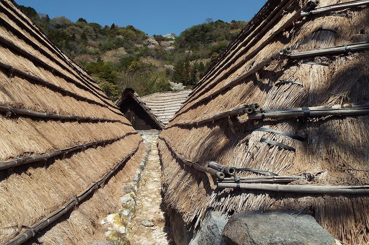 湯の花小屋の風景