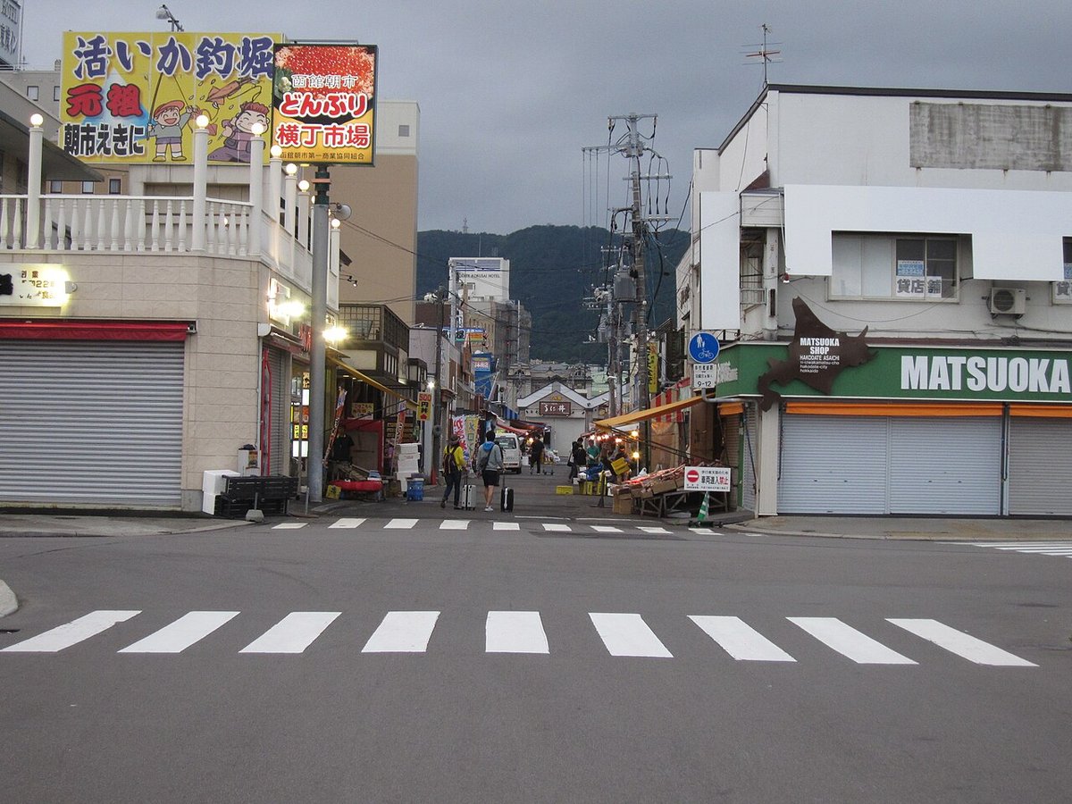 函館朝市の風景